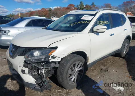 2016 Nissan Rogue Sl z USA, uszkodzony, nr VIN 5N1AT2MVXGC742763